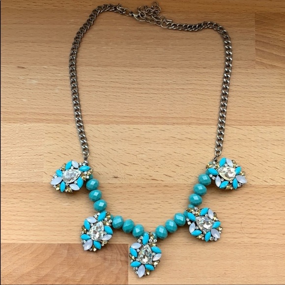 Turquoise Colored Statement Necklace - Picture 1 of 3